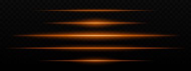 Yoğun turuncu yatay ışık çizgileri ve koyu bir arka planda ışıltı etkisi. Fütürist temalar, bilim kurgu efektleri veya dijital geçişler için elverişli.