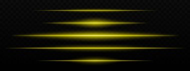 Yoğun sarı yatay ışık çizgileri ve koyu bir arka planda parıltı etkisi. Fütürist temalar, bilim kurgu efektleri veya dijital geçişler için elverişli.