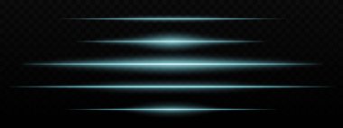 Yoğun mavi yatay ışık çizgileri ve koyu bir arka planda parıltı etkisi. Fütürist temalar, bilim kurgu efektleri veya dijital geçişler için elverişli.