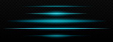 Yoğun mavi yatay ışık çizgileri ve koyu bir arka planda parıltı etkisi. Fütürist temalar, bilim kurgu efektleri veya dijital geçişler için elverişli.