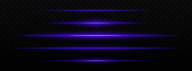 Yoğun mor yatay ışık çizgileri ve koyu bir arka planda parıltı etkisi. Fütürist temalar, bilim kurgu efektleri veya dijital geçişler için elverişli.