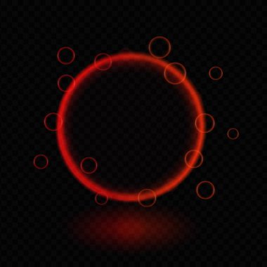 Neon gradyan sihirli halka. Parlayan çok renkli halka, gelecekteki ışık efektleri, ışın, yansıma, kabarcıklar, bilim-kurgu enerjisi, ışık halkası, teknoloji çerçevesi, canlı ışık, dijital arayüz