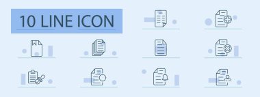 Belge doğrulama simgesi ayarlandı. Kağıt, onay, haç, işaretleme, uyarı, büyüteç, düzenleme, kişi, tamamlama, güvenlik