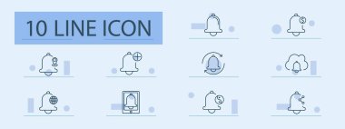 Uyarı ve anımsatıcılar simgeyi ayarlar. Zil, konum, para, güncelleme, bulut, sistem, eşzamanlama, bildirim, kontrol, uyarı