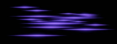 Siyah arka planda parlayan mavi ışık çizgileri. Yatay neon ışınları, gelecekteki teknolojiyi ve dijital enerjiyi sembolize eden yüksek hızlı bir hareket etkisi yaratır. Bilim kurgu, siber, soyut tasarım.