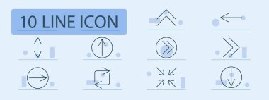 Navigasyon okları simgeyi ayarladı. Arayüz, genişlet, geri, ileri, çevir, indir, dairesel, ok yönü, hareket, hareket, UI simgesi