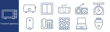 Ev aletleri simge oluşturdu. Mikrodalga, tost makinesi, anahtar, klavye, radyo, ölçek, arıtıcı, telefon, fırın, dizüstü bilgisayar, epilatör.