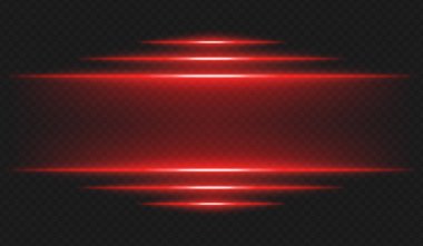 Fütürist ışıltı. Yatay kırmızı ışınlar merkezden yayılarak UI, arayüz, enerji veya siber tema için neon renk şeması oluşturur..