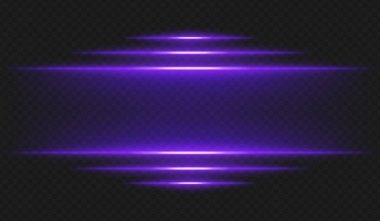 Fütürist ışıltı. Yatay menekşe ışınları merkezden yayılarak UI, arayüz, enerji veya siber tema için neon renk şeması oluşturur.