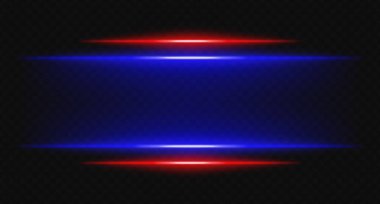 Yumuşak eğimli, kırmızı ve mavi yatay çizgiler. Dijital sınırlar, UI çerçeveleri, bilim kurgu HUD görselleri için gelecekteki ışık efekti ideal.