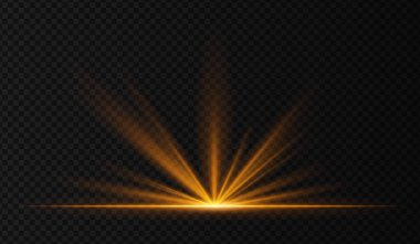 Sarı spot ışıkları, ışıltılı ışınlar ve yer yansıması ile patladı. Ödül sahneleri, kutlama efektleri veya konser görselleri için şeffaf sahne ışıklandırması.