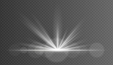 Yumuşak parçacıklarla beyaz radyal ışık patlaması. Sinema açılışları, günbatımı efektleri ya da büyülü tanıtımlar için zemin seviyesi mükemmel..