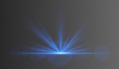 Yumuşak parçacıklarla sıcak mavi radyal ışık patlaması. Sinema açılışları, günbatımı efektleri ya da büyülü tanıtımlar için zemin seviyesi mükemmel..
