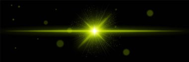 Yeşil radyal ışık patlaması. Işıl ışıl parlayan parçacık ışınları güçlü sinyal iletimini ya da bilim kurgu teknolojisi patlamasını sembolize ediyor..