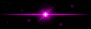 Merkezi patlamalı mor ışık patlaması ve yumuşak radyal parçacıklar, sinyal etkinleştirmesi için mükemmel, fütürist UI veya lazer teknolojisi görsel temsili.
