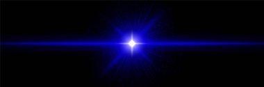 Yoğun çekirdekli mavi ışık parlaması, radyal ışınlar, ışıldayan parçacıklar. Enerji patlamasını, fütüristik bilim kurgu ışığını, yıldız ateşlemesini, kozmik gücü sembolize eder..