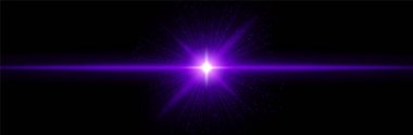 Mor ışık, yoğun çekirdek parıltısı, radyal ışınlar, ışıldayan parçacıklar. Enerji patlamasını, fütüristik bilim kurgu ışığını, yıldız ateşlemesini, kozmik gücü sembolize eder..