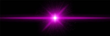 Pembe ışık, yoğun çekirdek parıltısı, radyal ışınlar, ışıldayan parçacıklar. Enerji patlamasını, fütüristik bilim kurgu ışığını, yıldız ateşlemesini, kozmik gücü sembolize eder..