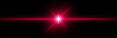 Yoğun çekirdekli kırmızı ışık parlaması, radyal ışınlar, ışıldayan parçacıklar. Enerji patlamasını, fütüristik bilim kurgu ışığını, yıldız ateşlemesini, kozmik gücü sembolize eder..