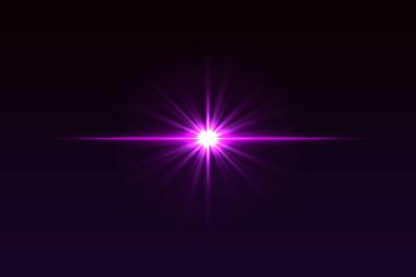 Simetrik ışınları ve yumuşak kenarları olan yoğun bir merkezi parıltı. Lens efektleri veya parlak geçişler için parlak ışık parlaması.