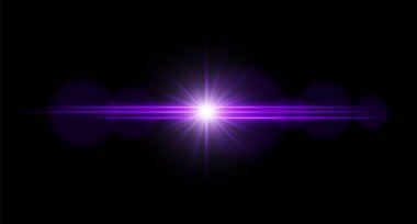 Parlak renkli yıldız patlaması ışığı, ışık saçan ve yatay ışınlar. Neşeli atmosferle parlayan parlak enerji.