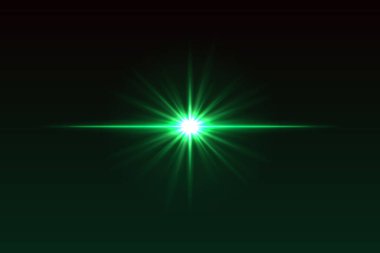 Simetrik ışınları ve yumuşak kenarları olan yoğun bir merkezi parıltı. Lens efektleri veya parlak geçişler için parlak ışık parlaması.