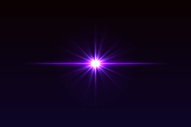 Simetrik ışınları ve yumuşak kenarları olan yoğun bir merkezi parıltı. Lens efektleri veya parlak geçişler için parlak ışık parlaması.