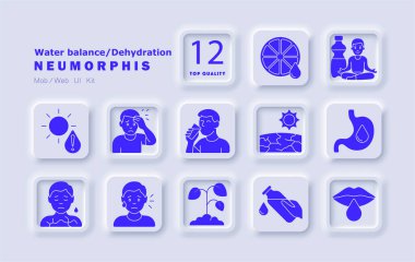 Su dengesi simgesi. Susuzluk belirtileri, kuru deri, terleme, susuzluk, sıcak çarpması, sindirim, su girişi, beslenme, kuru toprak, dudaklar, meditasyon, hidrasyon, bitkiler, yorgunluk..