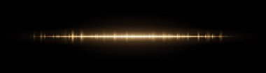 Dalga biçimi çizgisi. Pürüzsüz frekans desenli parlak bir çizgi ve ortadaki ışık patlaması. Görsel, spektrum ya da teknolojik kullanım için uygun.