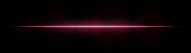 Lazer hattı. Pürüzsüz ışık halesi ve koyu arkaplanda yumuşak odak kenarları olan ince yatay ışın. Bilim kurgu, hareket ya da UI tasarımı için mükemmel..