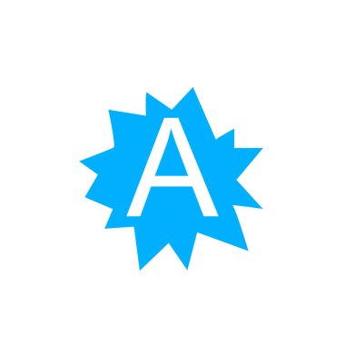 mavi harf bir logo tasarım şablonu vektörü 