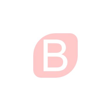 B Harfi logo tasarım şablonu elementleri 