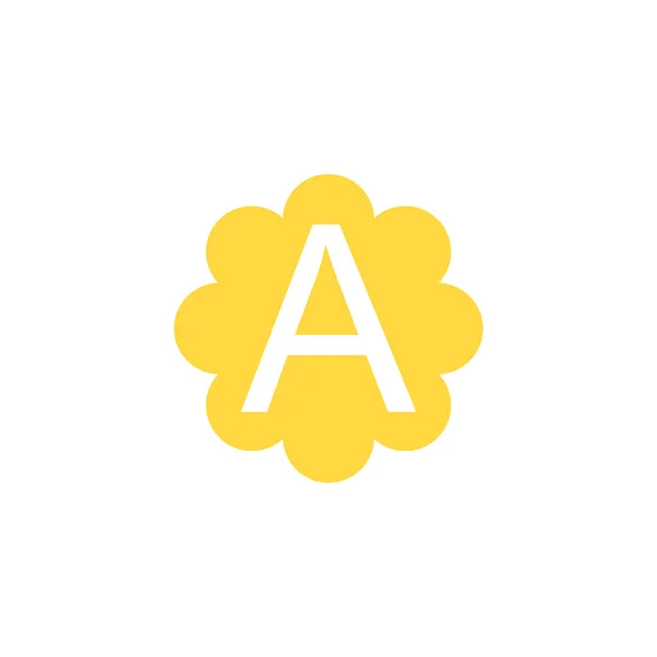 Harf Bir Çiçek Simgesi Logo Tasarım Şablonu — Stok fotoğraf