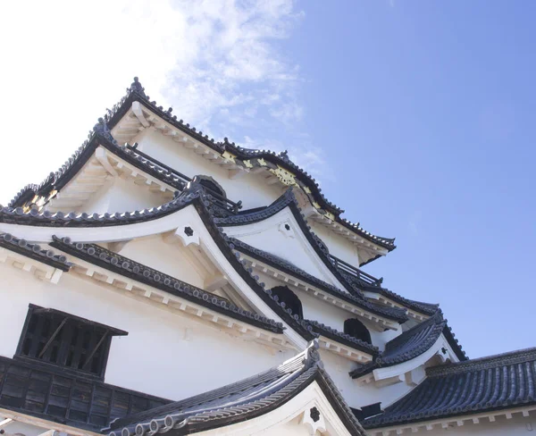 Pico Castelo Elegante Hikone Castelo Com Céu Azul Província Shiga — Fotografia de Stock