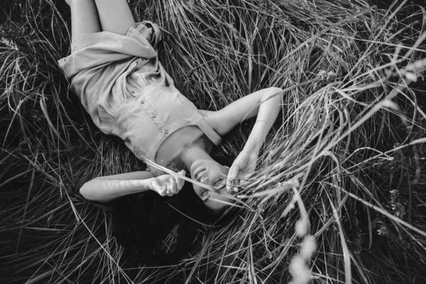 portrait with a beautiful young girl on a walk on a sunny day