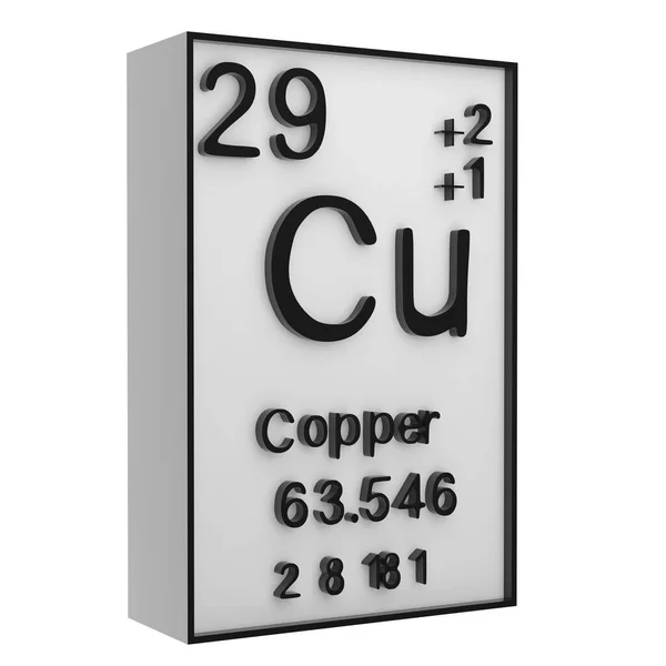 Copper Phosphorus Peridic Table Elements White Black Ground History Chemical — стокове фото