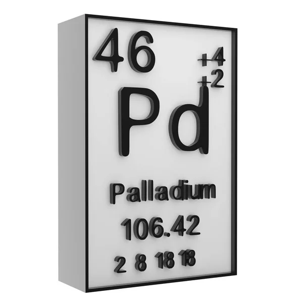Palladium Fosfor Det Periodiska Systemet Elementen Vit Svartmark Historia Kemiska — Stockfoto