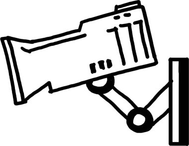 çizgi çizimi ccTV kamera simgesi