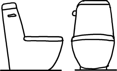 Çizgi halinde tuvalet simgesi