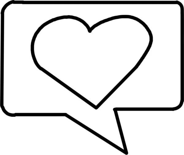 Icona Del Disegno Linee Dichiarazione Amore — Vettoriale Stock