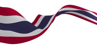 Ulusal bayrak arkaplan resmi, rüzgâr dalgalanan bayraklar, 3D görüntüleme, Tayland Bayrağı