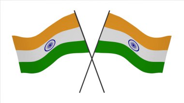 Ulusal bayrak arkaplan resmi, rüzgâr dalgalanan bayraklar, 3D görüntüleme, Hindistan Bayrağı