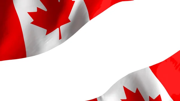 Národní Vlajka Pozadí Obrázek Vítr Foukání Vlajky Vykreslování Vlajka Kanady — Stock fotografie