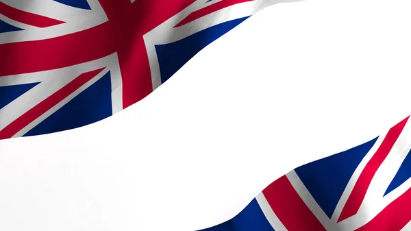 National Flag Background Image Wind Blowing Flags Rendering Flag United_Kingdom — Stock Photo, Image