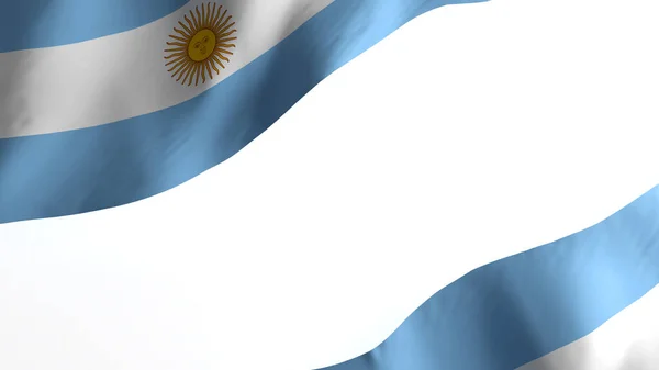 Flaga Narodowa Tło Obraz Wiatr Wieje Flagi Rendering Flaga Argentyny — Zdjęcie stockowe