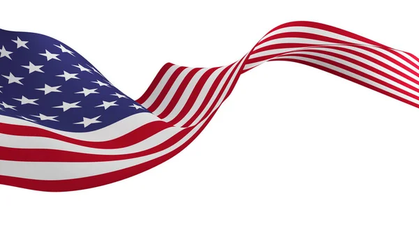 Národní Vlajka Pozadí Obrázek Vítr Foukání Vlajky Vykreslování Vlajka Spojených — Stock fotografie