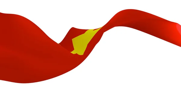Bandeira Nacional Imagem Fundo Vento Soprando Bandeiras Renderização Bandeira Vietnã — Fotografia de Stock