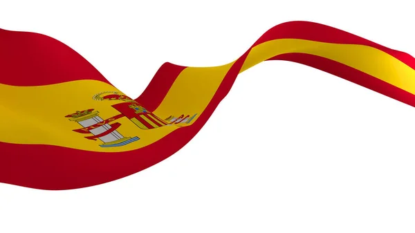 깃발을 렌더링 Flag Spain — 스톡 사진