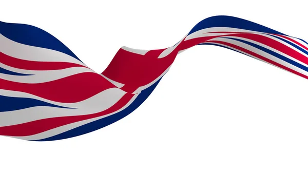 Nationalflagge Hintergrundbild Wind Weht Flaggen Rendering Flagge Von Großbritannien — Stockfoto