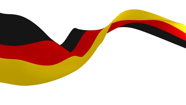 National Flag Background Image Wind Blowing Flags Rendering Flag Germany — Stock Photo, Image